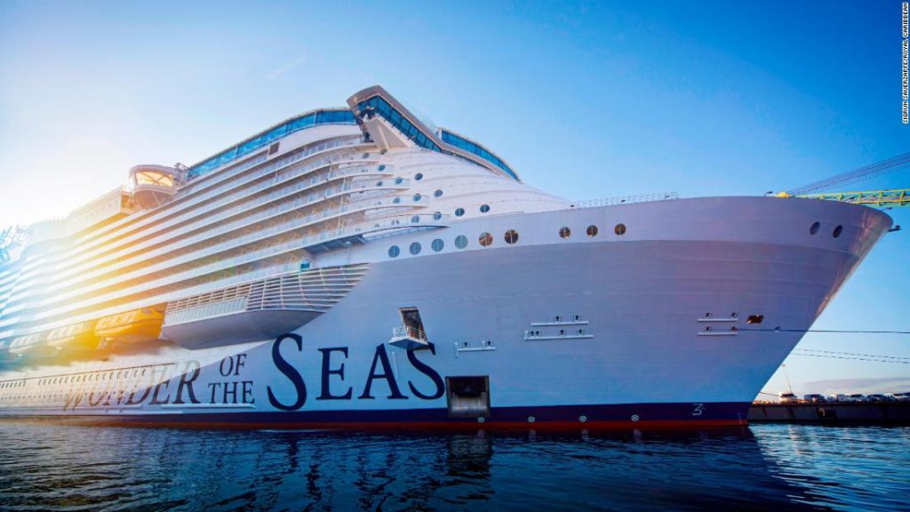 How was the world's largest cruise ship built?