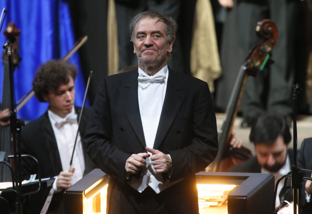 Gergiev, a friend of Putin, outside the Vienna Philharmonic tour of the United States