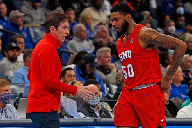SMU coach Tim Jankovich and the Mustangs have been removed from the tournament.