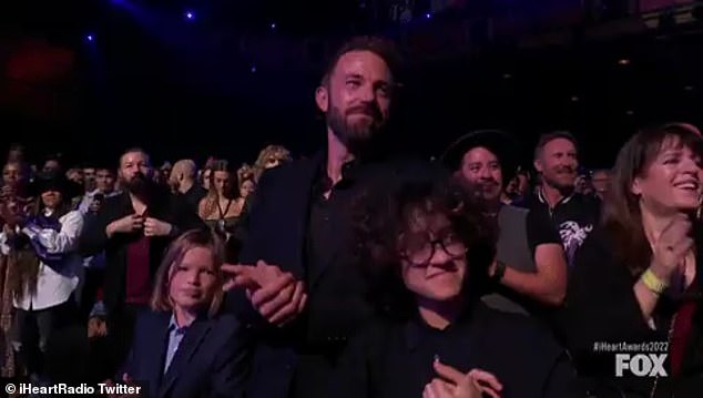 Samuel, Ben and Amy: Samuel was seen wearing a blue suit without tie while Lopez's daughter Amy was wearing a black polo shirt and black glasses