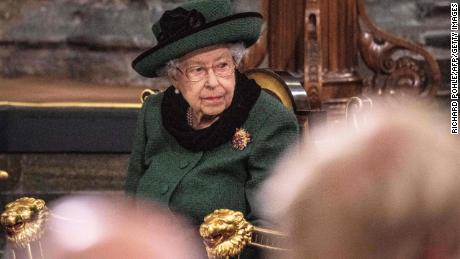 The service is Queen Elizabeth's first public appearance since her illness.