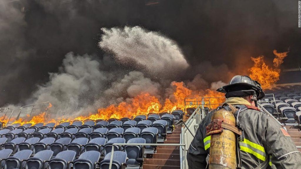 Denver Broncos Stadium Seats, Wings Areas Burn In 'Big Fire'