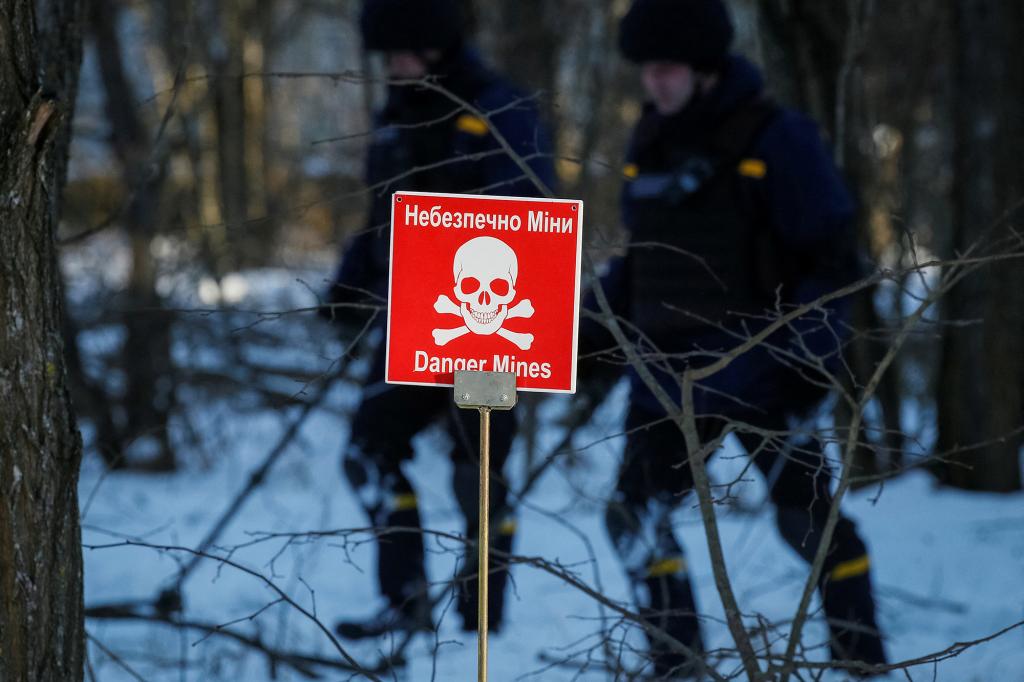 Russian forces dug trenches in the highly radioactive 'Red Forest' of Chernobyl