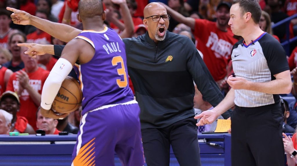 Phoenix Suns' Monty Williams says the free-throw contrast in the Game 4 loss to the New Orleans Pelicans is something you "have to look at"
