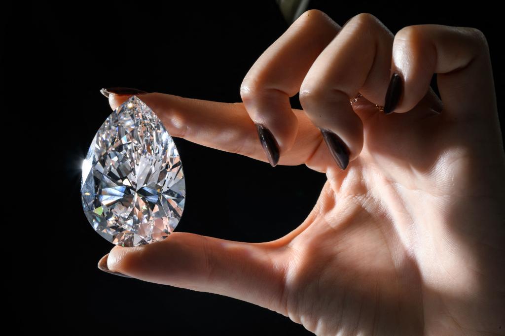 The Rock, the largest white diamond ever auctioned, sold for $21.9 million