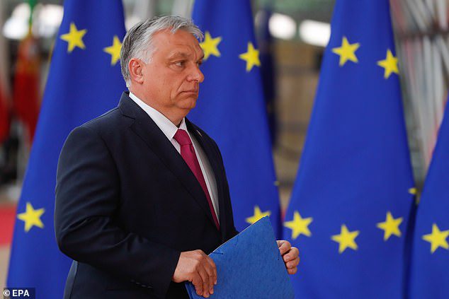 European Union leaders gathered Monday in Brussels in hopes of persuading Hungarian Prime Minister Viktor Orban (pictured in Brussels on Monday) to accept a softened oil embargo on Russia as part of a sixth package of sanctions against Moscow, which Budapest has halted.
