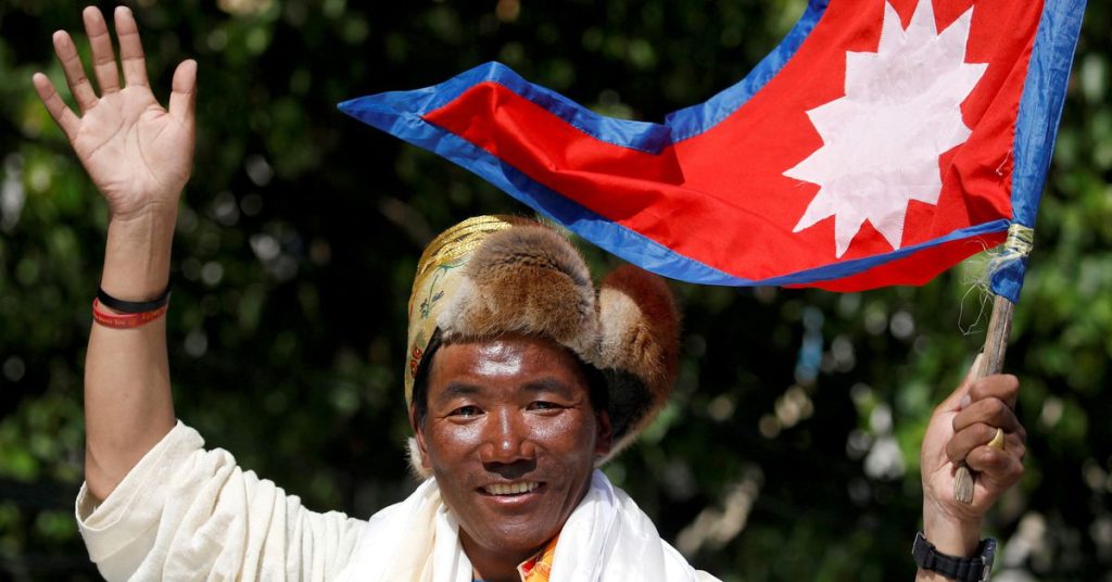 Nepalese climb Mount Everest to set a record for the 26th time