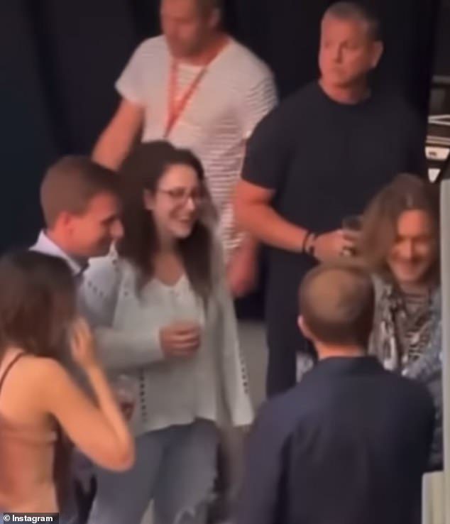 Depp was seen grinning at Owens as Vasquez and the rest of the legal team watched him, after enjoying the concert in Prague on July 11.