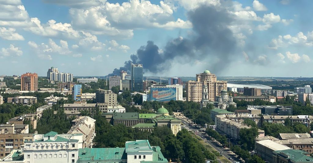 Russia bombs Ukraine's Donetsk after seizing Luhansk region