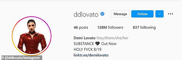 In her Instagram bio, Demi mentions her pronouns as 