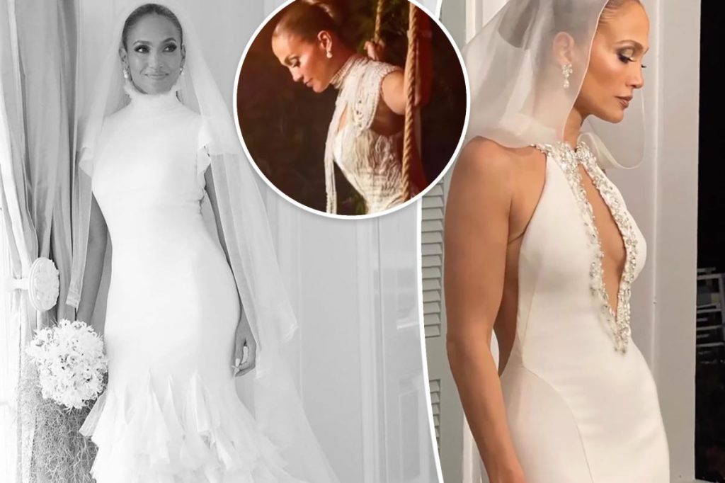 All the details about Jennifer Lopez's three wedding dresses