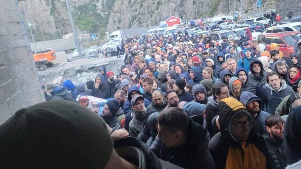 Chaos on Russia-Georgia border as thousands flee Vladimir Putin's draft