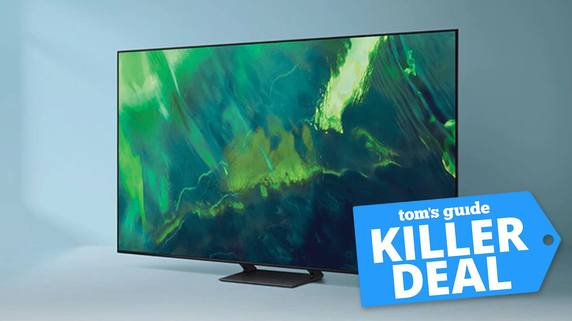 Samsung Q70A QLED 4K TV with a bargain block in Tom . Guide