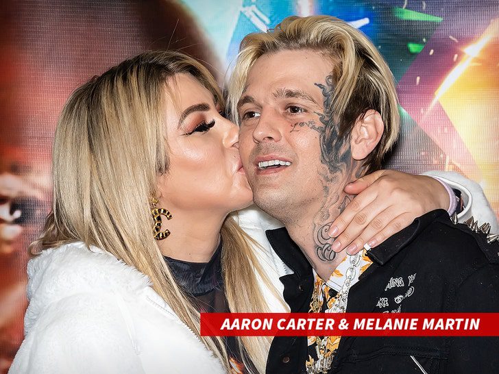 Aaron Carter and Melanie Martin